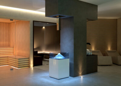 Spa with lounging beds and Ice fountain