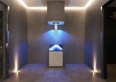 Ice Fountain Spa with white refrigeration box