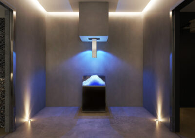 Ice Fountain Spa with black refrigeration box